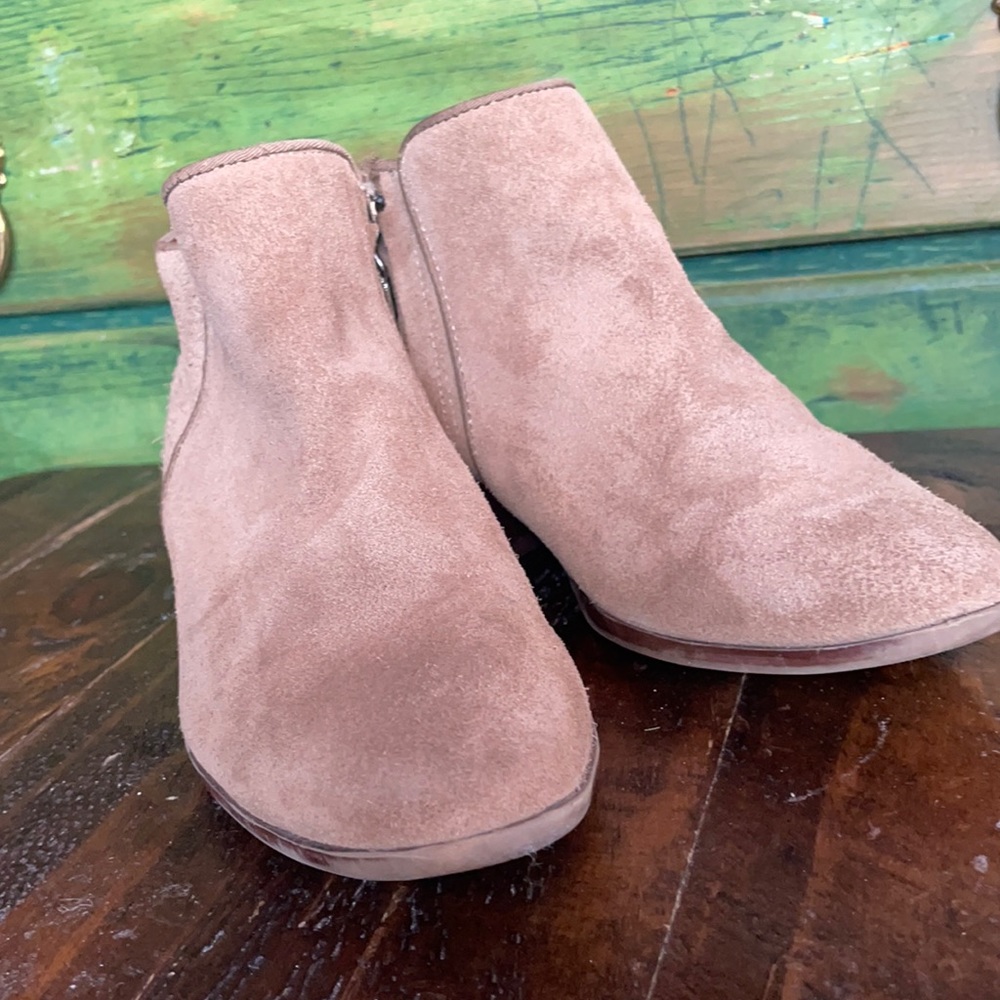 [Apri ] Gravity Tan Suede Leather Zippers Booties Size 6